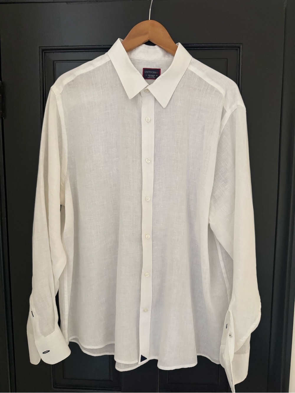 UNTUCKit White Linen Button-Down Shirt